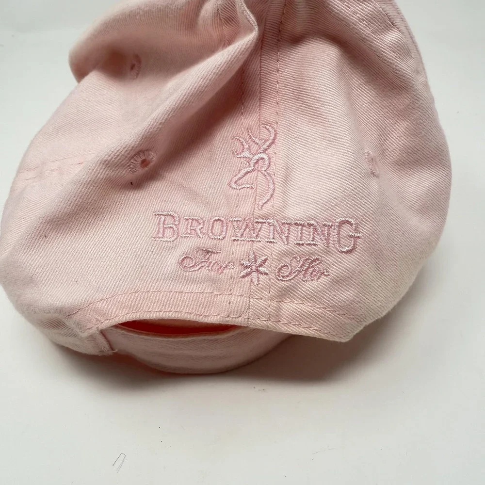 Browning Hat Cap Fitted Womens‎ One Size Pink Breast Cancer Ribbon Deer Logo